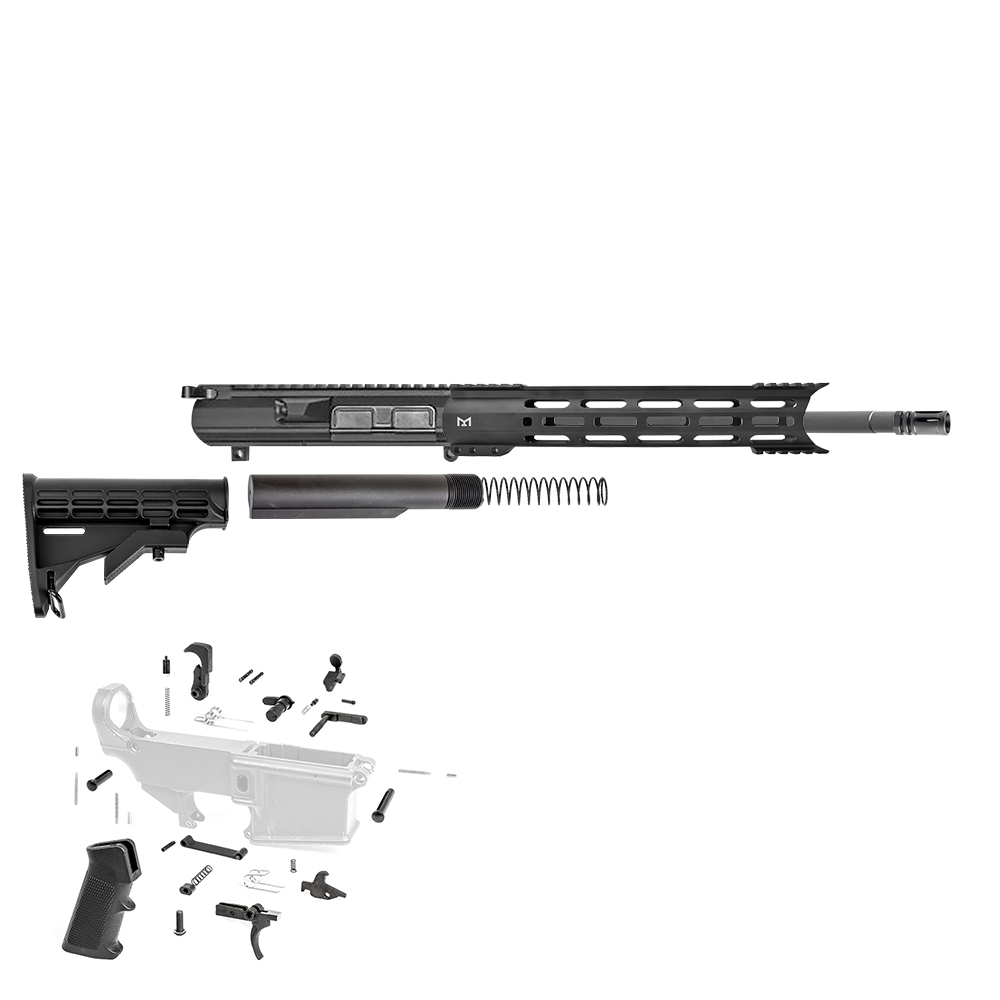 AR-10/LR-308 16" RIFLE BUILD KIT W/ 12" HYBRID M-LOK HANDGUARD (ASSEMBLED UPPER)